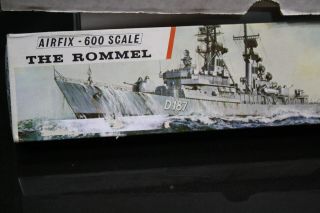 1/600 Airfix The Rommel Destroyer West German Model Ship Boat Rare Vintage