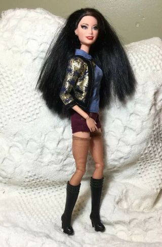 VERY RARE barbie doll raquelle Fully Articulated Glam luxe metallic CBD29 3