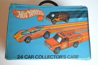 Rare Vintage 1975 Hot Wheels 24 Car Carrying Case With Cars