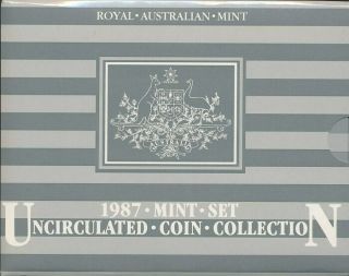 Australia: 1987 Uncirculated Set Inc Rare 20c,  In Ram Packaging.