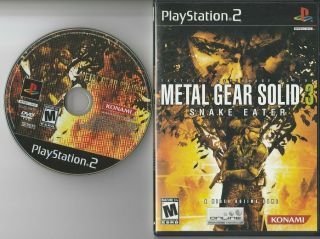 Metal Gear Solid 3: Snake Eater (sony Playstation 2,  2004) Rare Game Disc & Case