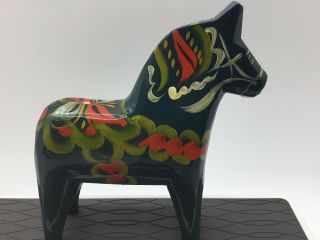 Rare Akta Dalahemslojd Nils Olsson Hand Painted Carved Wood Dala Horse 6 