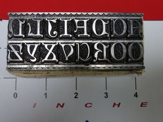 Letterpress Type - 48 pt.  Cincinnati Initials (Only a few letters,  but Rare) 2