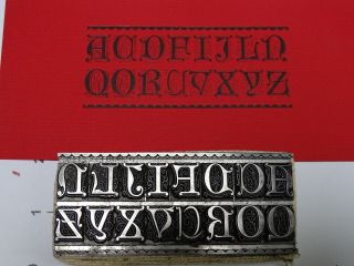 Letterpress Type - 48 pt.  Cincinnati Initials (Only a few letters,  but Rare) 3
