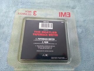 THE BEATLES PAPERBACK WRITER RARE 1989 3 INCH CD IN EMI PLASTIC WRAP 2