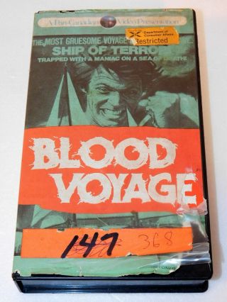 Very Rare Vhs Movie Blood Voyage Pan - Canadian Clam - Shell Horror Htf