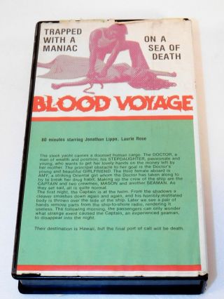 Very Rare VHS Movie BLOOD VOYAGE Pan - Canadian Clam - Shell Horror HTF 2