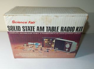 Science Fair Solid State Am Table Radio Kit Model 28 - 217 Very Rare