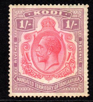 Tanganyika (kodi) Rare 1/ - Stamp C1927 - 31? Mounted (little Tone)