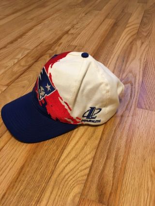 Vintage England Patriots Splash Snapback Hat,  Logo Athletic,  Rare 90 ' s 2