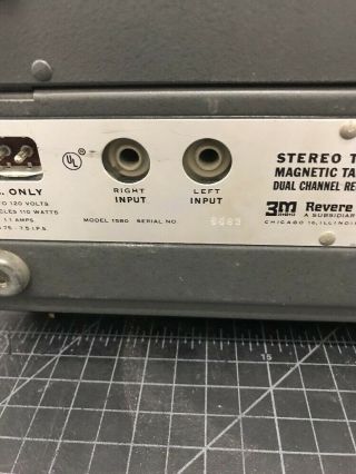 Vintage RARE 3M Wollensak Magnetic Tape Recorder,  1580 Reel to Reel 5