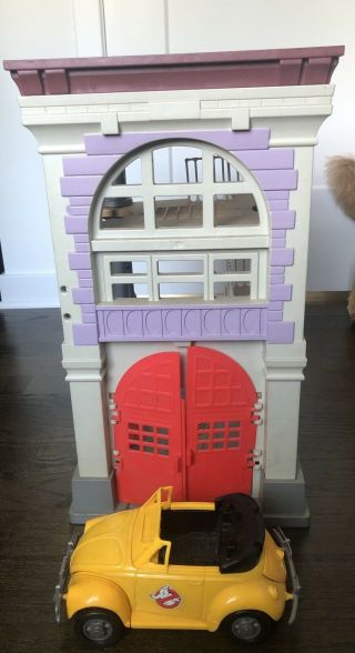 Vintage & Rare Kenner Ghostbusters Firehouse Headquarters & Highway Haunter Car