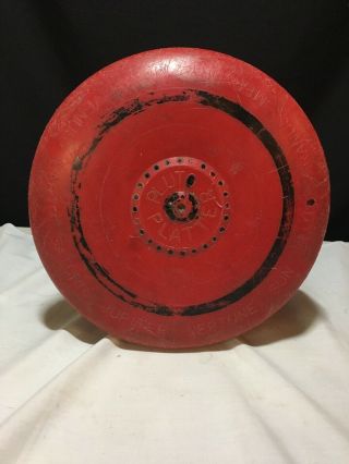 Wham - O Frisbee Pluto Platter Style 1 Red Color Rare And/or Customized?