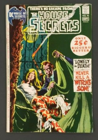 1971 Sept.  No.  93 Dc Comic The House Of Secrets 25 Cents Rare