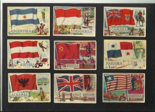 80/80 Full Set A&bc Gum Flags Of The World 1960 Vintage Originals Rare Complete