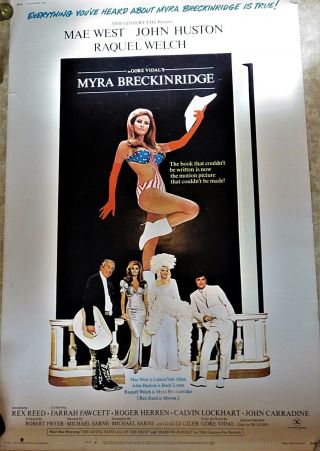 Myra Breckinridge Raquel Welch Orig U.  S.  40 " X 60 " Movie Poster.  Rare