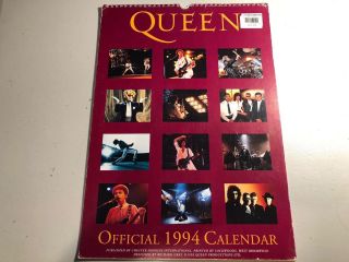 Queen Freddie Mercury Limited Edition Rare Official 1994 Calendar Brian May