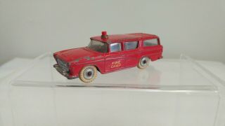 Dinky Toys Nash Rambled Fire Chief Rare White Tires Vintage Die Cast