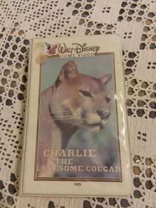 Charlie The Lonesome Cougar Vhs Nature Family Disney Vintage Rare Clamshell Case