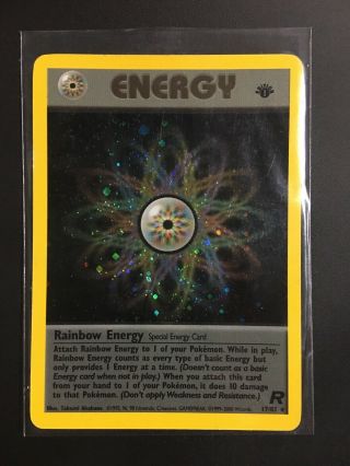 Pokémon Tcg - Rainbow Energy 1st Edition - Team Rocket Set 17/82 Holo Rare