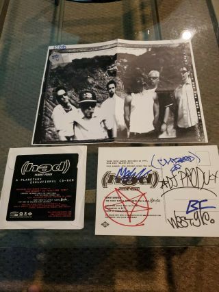 Rare (Hed) pe Cd - Rom,  Signed Postcard,  and Band Photo Church Of Realities insert 8