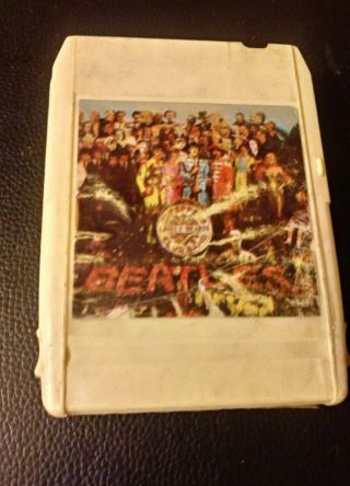 Beatles Sgt.  Pepper 8 Track Tape Rare Pink Label\white Case