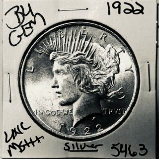 1922 P Bu Gem Peace Silver Dollar Unc Ms,  U.  S.  Rare Coin 5463