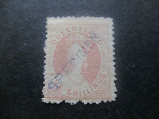 Queensland Stamps: 1862 - 1867 Chalon Specimen - Rare (d332)