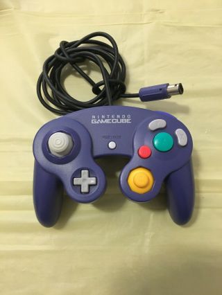 Rare Nintendo Gamecube Oem Indigo Purple Controller Dol - 003