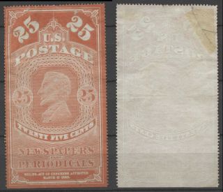 No: 64396 - Usa (1865) - " Newspaper " - A Very Old & Rare 25 C Stamp -