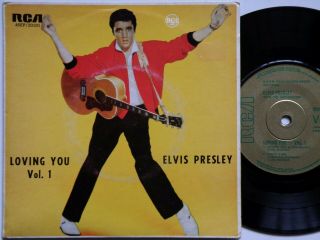 Rare Elvis Presley Loving You Vol.  1 Oz Ep 1960s Australian Gold Rca P/s 7 " 45 Ex,