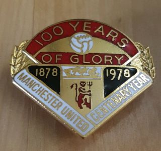 Vintage Manchester United Football Club Maker By Reeves Rare Badge