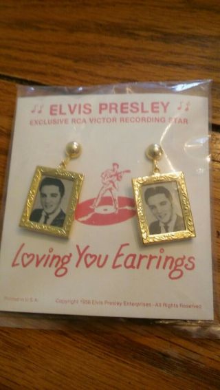 1956 Elvis Presley Epe Loving You Earrings Rare