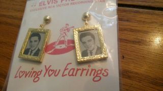1956 Elvis Presley EPE Loving You Earrings Rare 2
