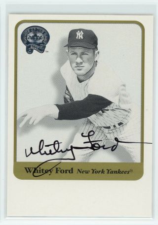 2001 Fleer Greats Of The Game Whitey Ford Auto Autograph Yankees Rare