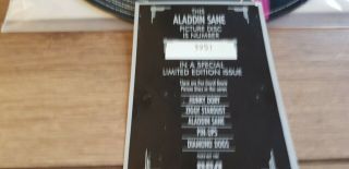 DAVID BOWIE - ALADDIN SANE - RARE NO ' D UK LP PIC DISC,  DIE CUT PIC SLV.  - Ex, 3