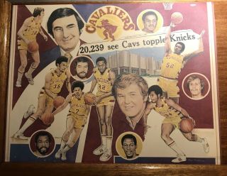 Vintage Miracle Of Richfield Poster Cleveland Cavaliers 1975 - 76 - Rare