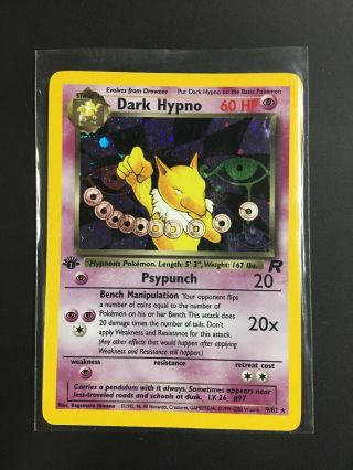 Pokémon Tcg - Dark Hypno 1st Edition - Team Rocket Set 9/82 Holo Rare
