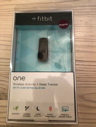 Rare Burgundy Fitbit One Wireless Activity Plus Sleep Tracker - Looks