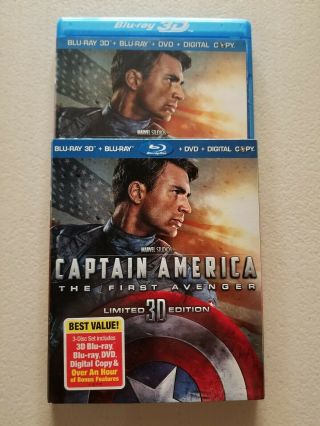 Captain America: The First Avenger W/rare Slipcover No 3d/dvd/digital