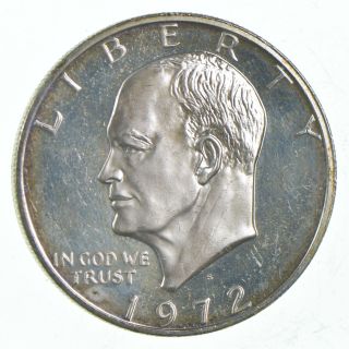 Silver - Specially Minted - S Mark - 1972 - S - 40 Eisenhower $1 - Rare 288