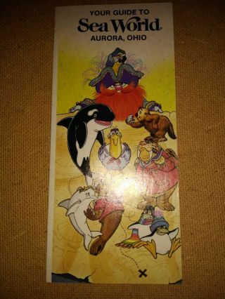Very Rare - Your Guide To Sea World Brochure - 1980s With Park Map - Wow