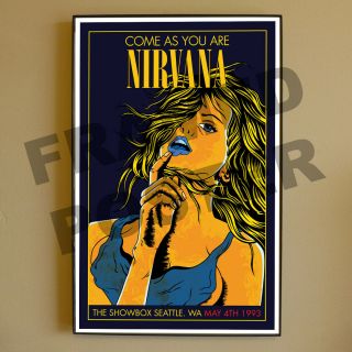 Nirvana Framed Poster May 4th 1993 Seattle Come As You Are Rare Kurt Cobain