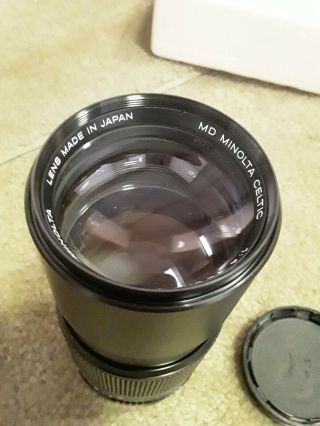 NEAR Minolta MD Celtic 200mm f/4 Telephoto Lens JAPAN BOX Rare 7