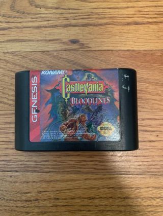 Castlevania Bloodlines Sega Genesis.  Rare.  Actual 1994 Version.  Japanonback