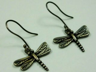 Very Rare,  Retired James Avery Sterling Silver Dragonfly Earrings