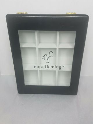 Nora Fleming Retired Clear Top Keepsake Display Box For Minis (9) Rare Authentic