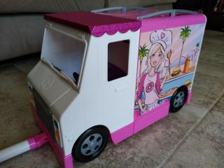 Rare Mattel Barbie Food Truck Van W/ Lights Sounds