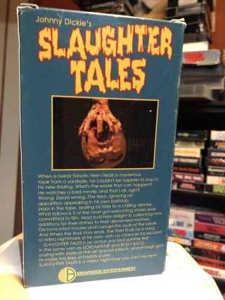 Slaughter Tales Horror Vhs Rare Gore Htf 6