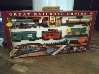 Rare Great Railroad Empire G - Scale Brite 30 Piece Empire W/station 3733